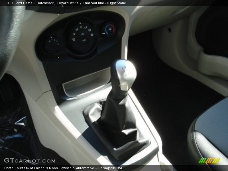 Oxford White / Charcoal Black/Light Stone 2013 Ford Fiesta S Hatchback