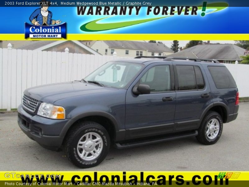 Medium Wedgewood Blue Metallic / Graphite Grey 2003 Ford Explorer XLT 4x4