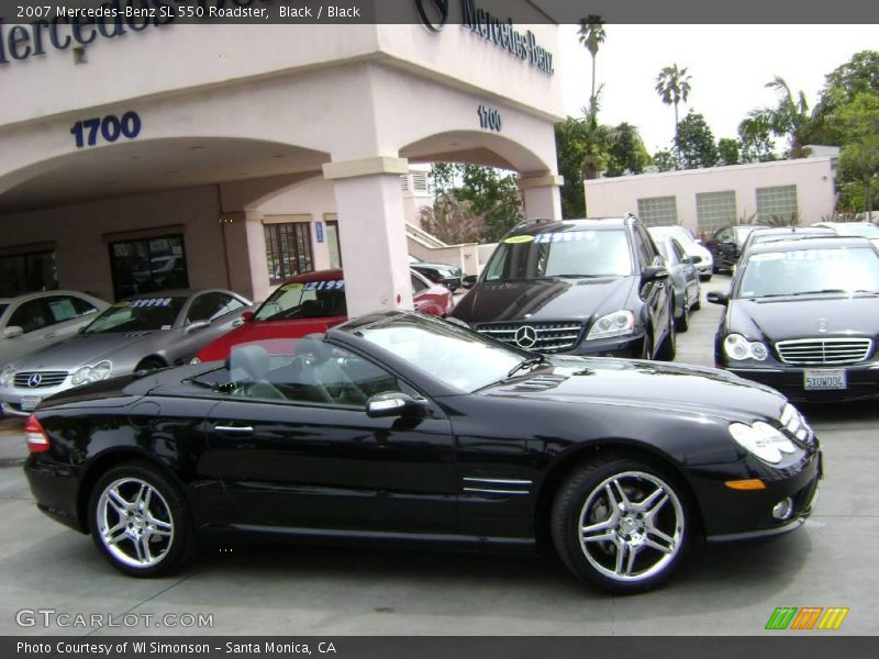 Black / Black 2007 Mercedes-Benz SL 550 Roadster