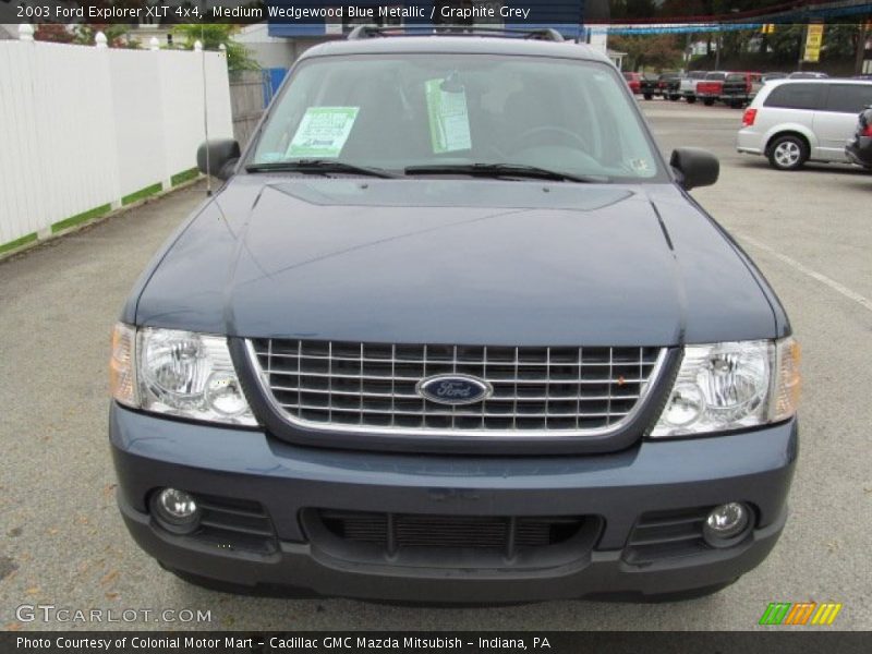 Medium Wedgewood Blue Metallic / Graphite Grey 2003 Ford Explorer XLT 4x4