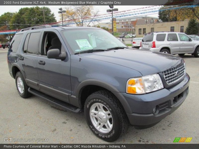 Medium Wedgewood Blue Metallic / Graphite Grey 2003 Ford Explorer XLT 4x4