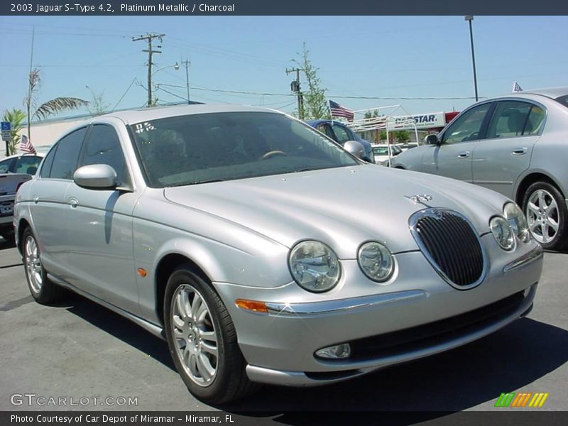 Platinum Metallic / Charcoal 2003 Jaguar S-Type 4.2