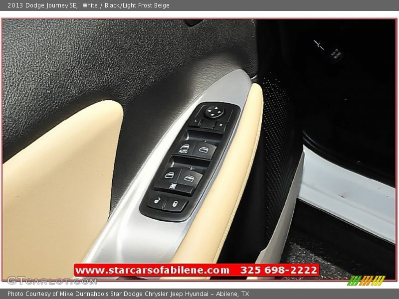 White / Black/Light Frost Beige 2013 Dodge Journey SE