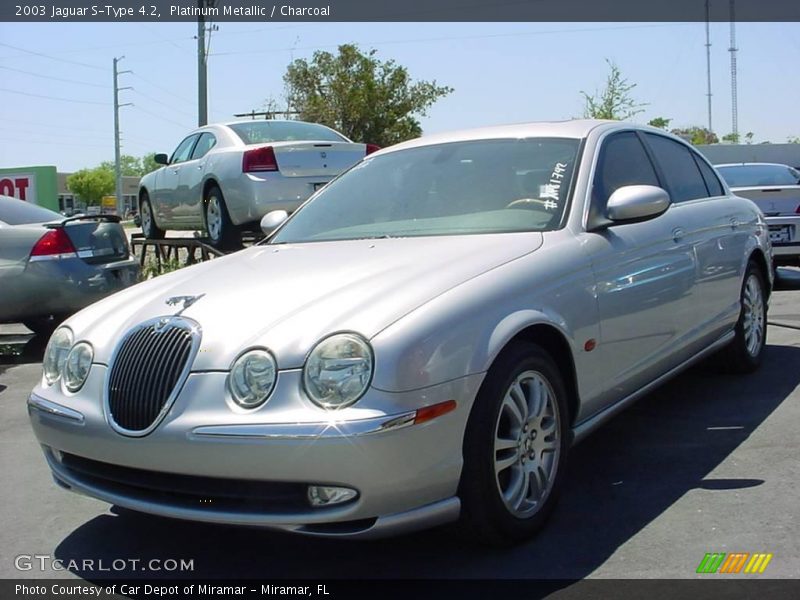 Platinum Metallic / Charcoal 2003 Jaguar S-Type 4.2