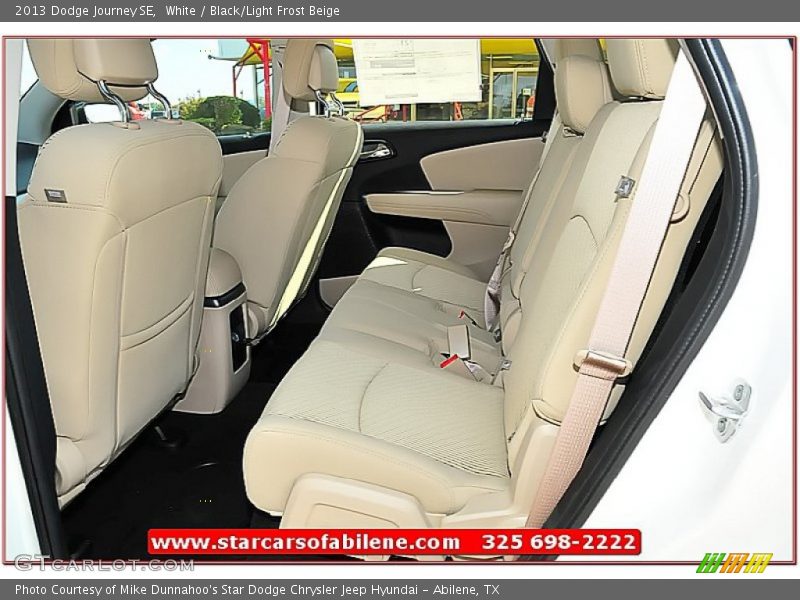 White / Black/Light Frost Beige 2013 Dodge Journey SE
