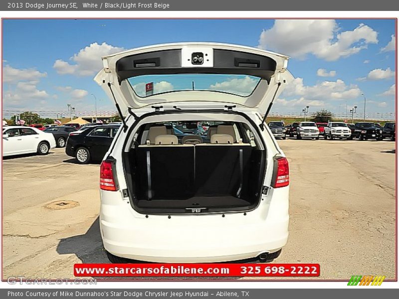 White / Black/Light Frost Beige 2013 Dodge Journey SE