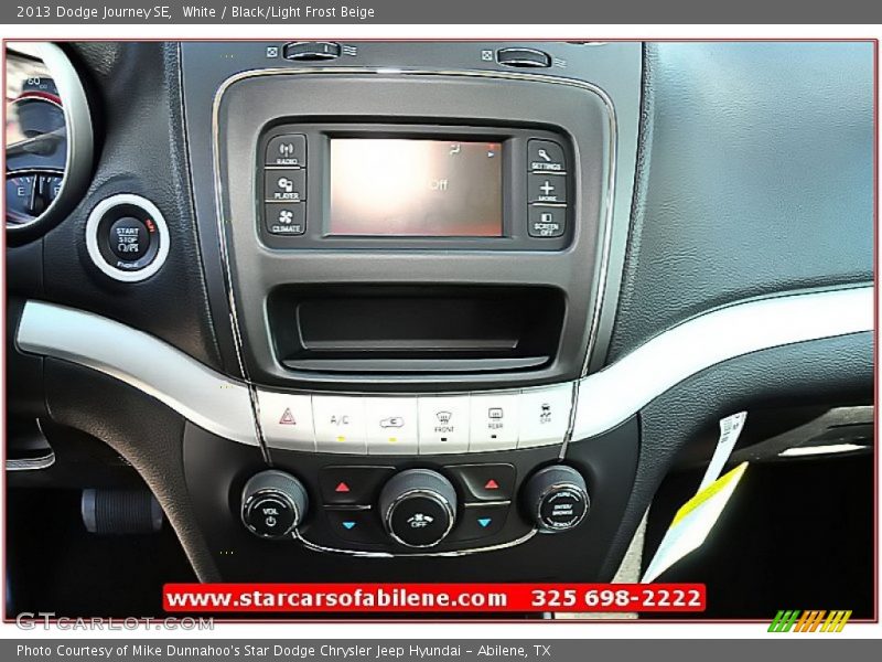 White / Black/Light Frost Beige 2013 Dodge Journey SE