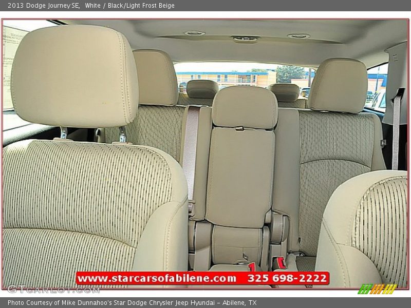 White / Black/Light Frost Beige 2013 Dodge Journey SE