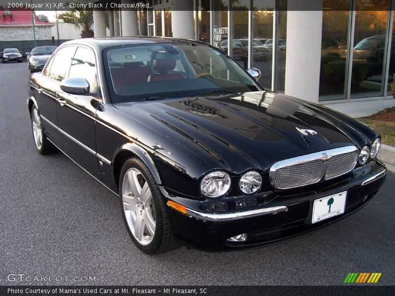 Ebony Black / Charcoal/Red 2006 Jaguar XJ XJR