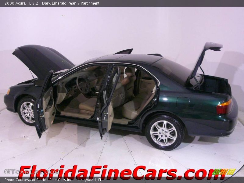 Dark Emerald Pearl / Parchment 2000 Acura TL 3.2