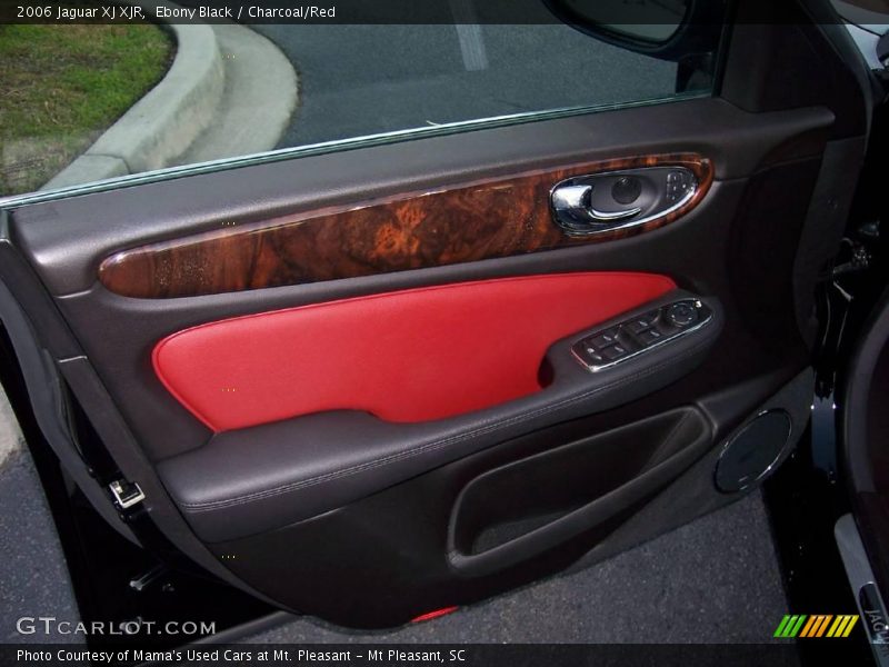 Ebony Black / Charcoal/Red 2006 Jaguar XJ XJR