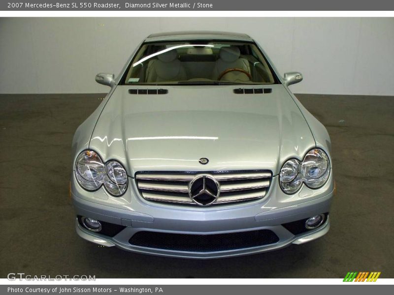 Diamond Silver Metallic / Stone 2007 Mercedes-Benz SL 550 Roadster