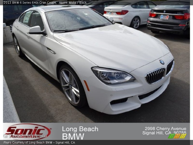 Alpine White / Black 2013 BMW 6 Series 640i Gran Coupe