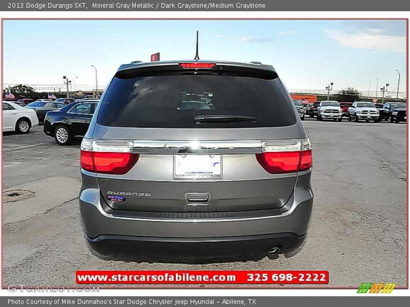 Mineral Gray Metallic / Dark Graystone/Medium Graystone 2013 Dodge Durango SXT