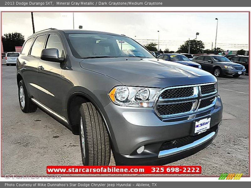 Mineral Gray Metallic / Dark Graystone/Medium Graystone 2013 Dodge Durango SXT