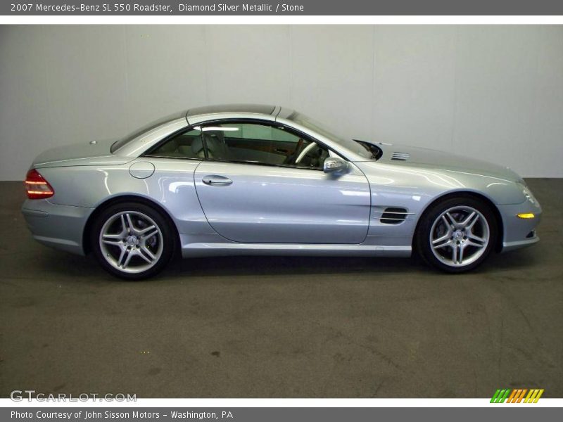 Diamond Silver Metallic / Stone 2007 Mercedes-Benz SL 550 Roadster
