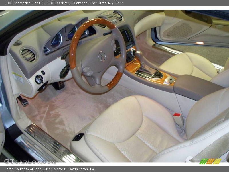 Diamond Silver Metallic / Stone 2007 Mercedes-Benz SL 550 Roadster