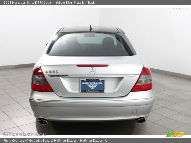 Iridium Silver Metallic / Black 2008 Mercedes-Benz E 550 Sedan