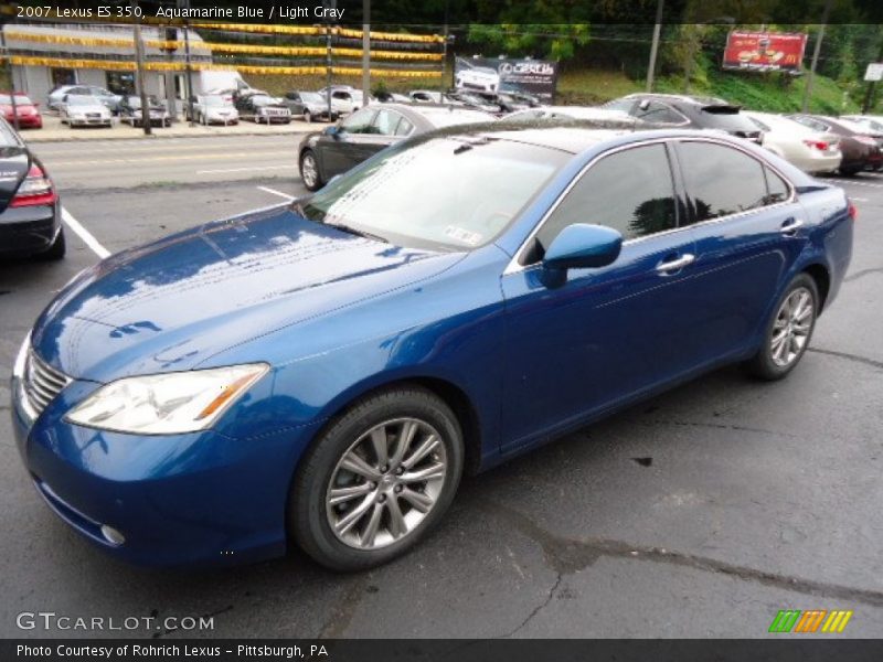 Aquamarine Blue / Light Gray 2007 Lexus ES 350