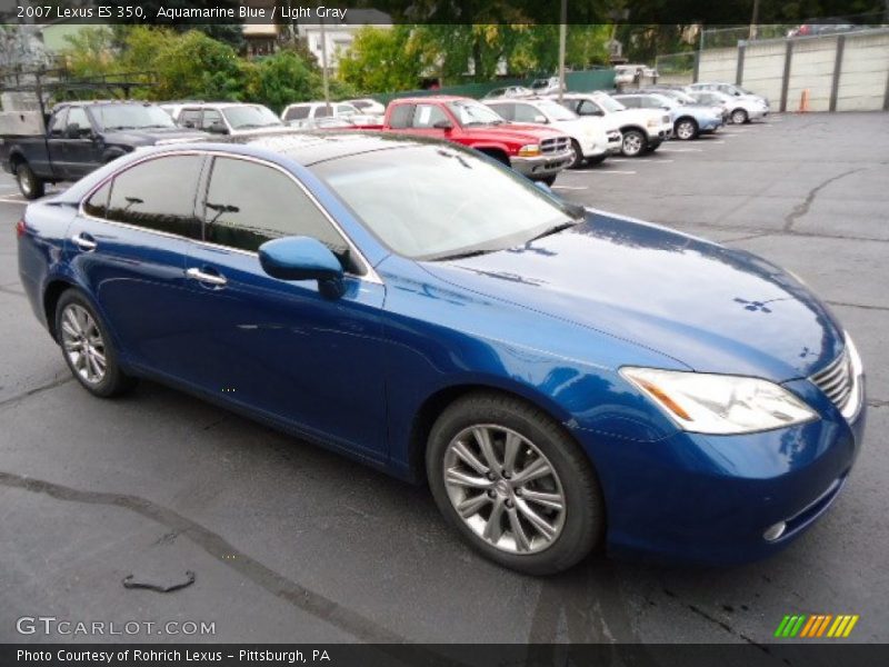 Aquamarine Blue / Light Gray 2007 Lexus ES 350