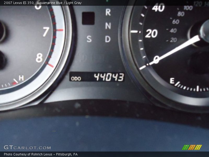Aquamarine Blue / Light Gray 2007 Lexus ES 350