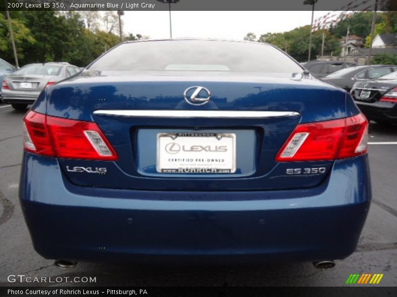 Aquamarine Blue / Light Gray 2007 Lexus ES 350