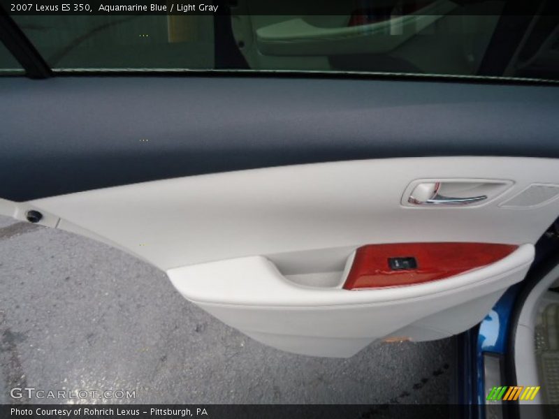 Aquamarine Blue / Light Gray 2007 Lexus ES 350