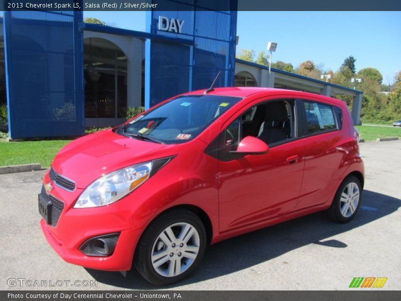 Salsa (Red) / Silver/Silver 2013 Chevrolet Spark LS