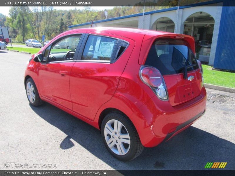 Salsa (Red) / Silver/Silver 2013 Chevrolet Spark LS