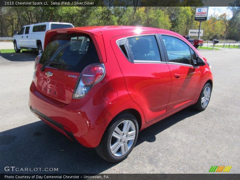 Salsa (Red) / Silver/Silver 2013 Chevrolet Spark LS