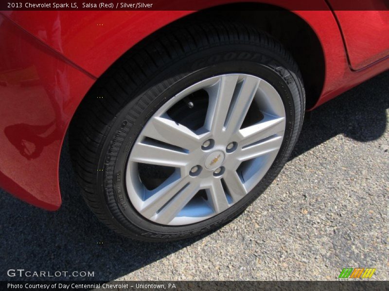 Salsa (Red) / Silver/Silver 2013 Chevrolet Spark LS