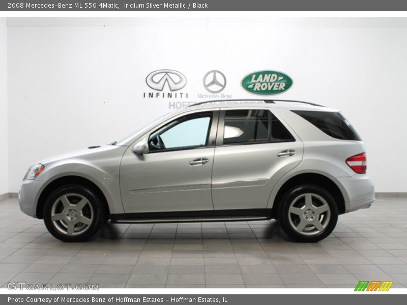 Iridium Silver Metallic / Black 2008 Mercedes-Benz ML 550 4Matic