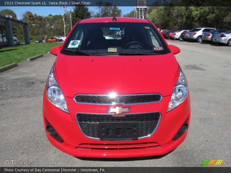 Salsa (Red) / Silver/Silver 2013 Chevrolet Spark LS