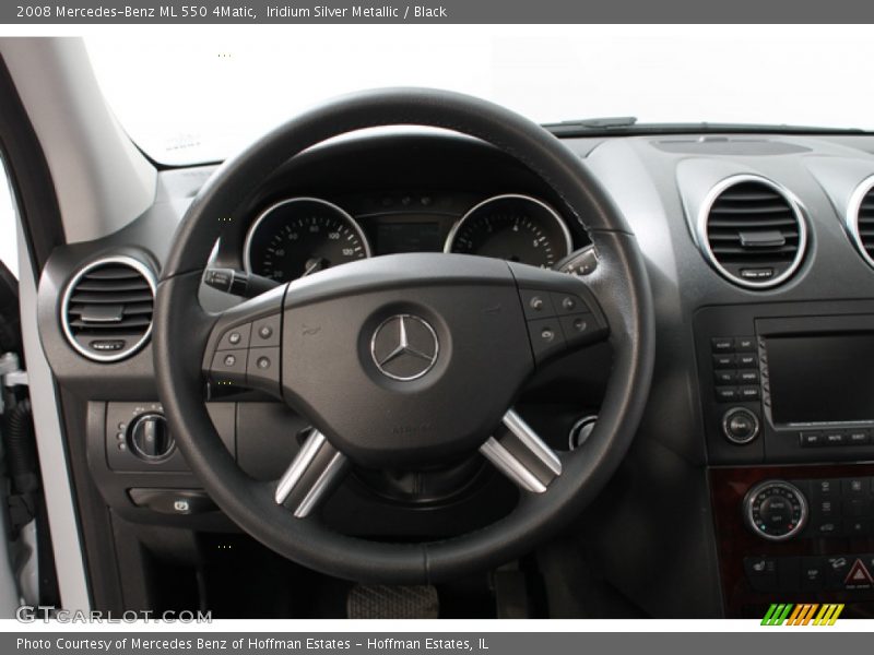 Iridium Silver Metallic / Black 2008 Mercedes-Benz ML 550 4Matic