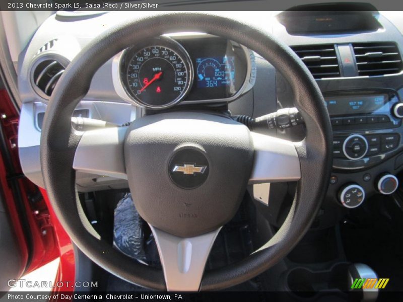 Salsa (Red) / Silver/Silver 2013 Chevrolet Spark LS