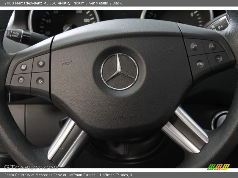 Iridium Silver Metallic / Black 2008 Mercedes-Benz ML 550 4Matic