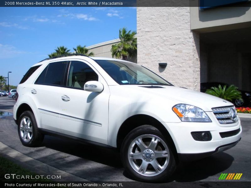 Arctic White / Macadamia 2008 Mercedes-Benz ML 350 4Matic