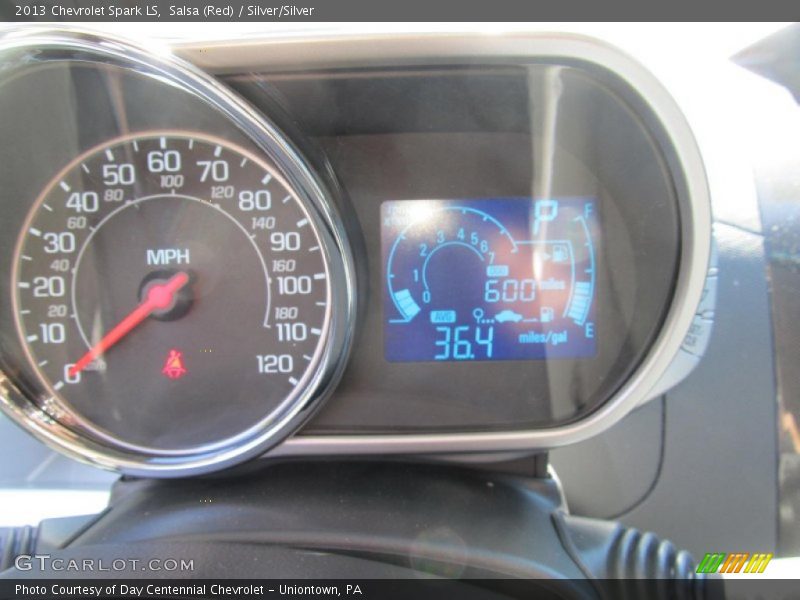 Salsa (Red) / Silver/Silver 2013 Chevrolet Spark LS