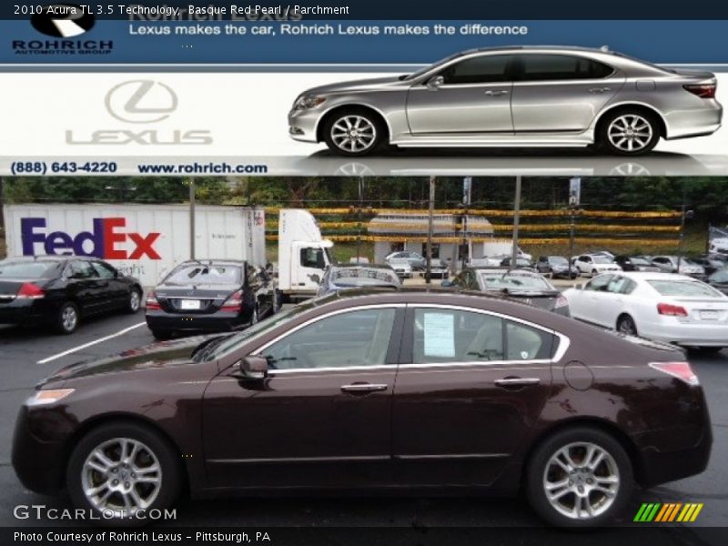 Basque Red Pearl / Parchment 2010 Acura TL 3.5 Technology