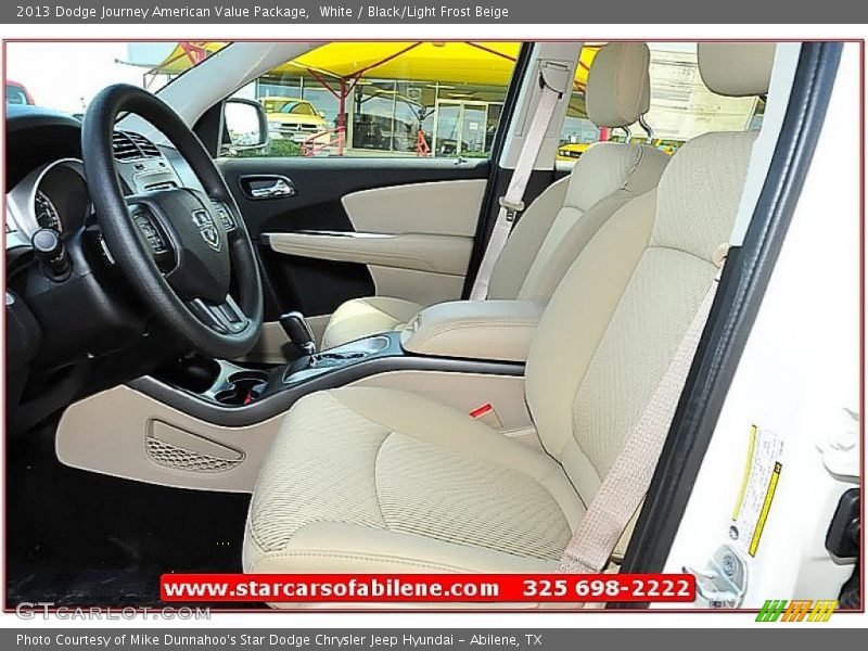 White / Black/Light Frost Beige 2013 Dodge Journey American Value Package