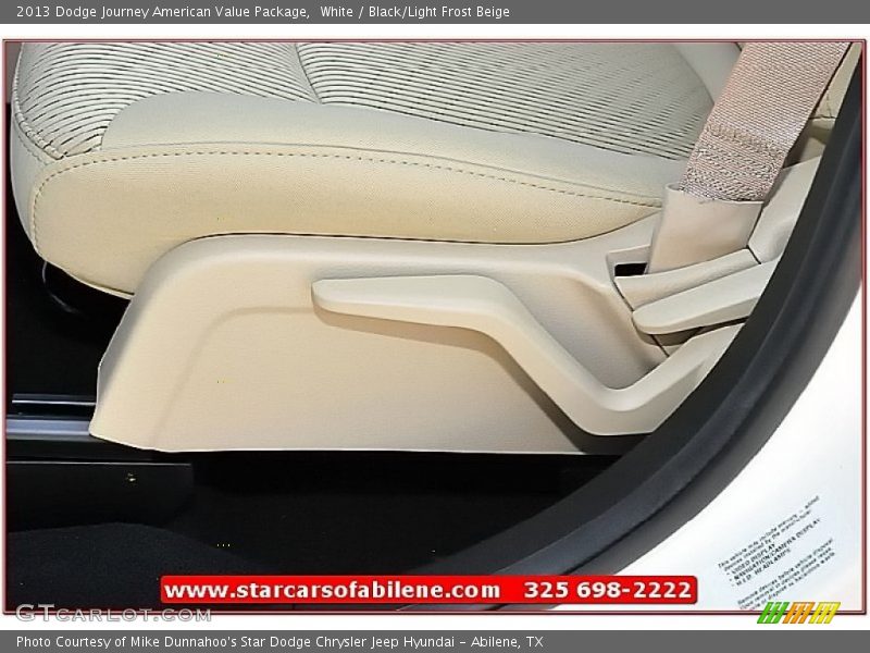 White / Black/Light Frost Beige 2013 Dodge Journey American Value Package
