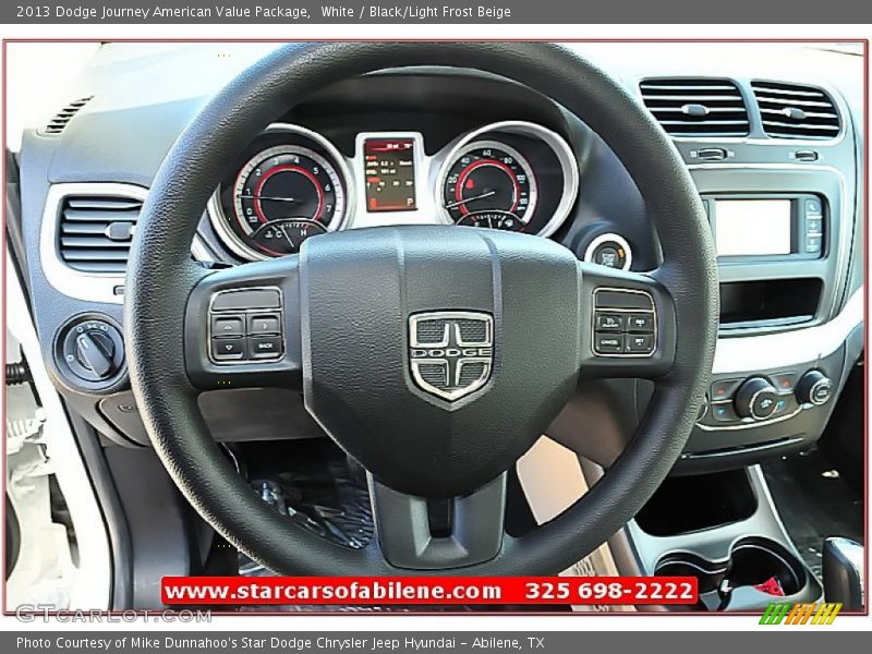 White / Black/Light Frost Beige 2013 Dodge Journey American Value Package