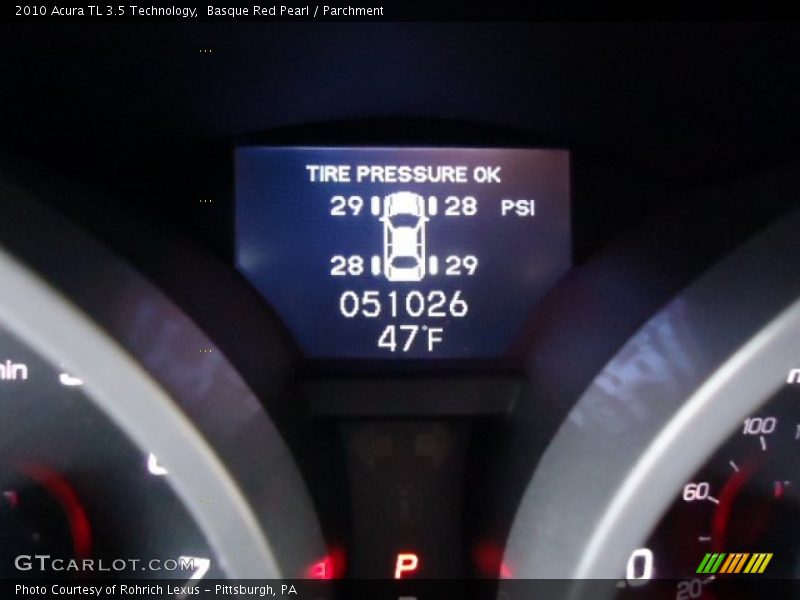 Basque Red Pearl / Parchment 2010 Acura TL 3.5 Technology