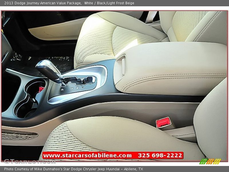 White / Black/Light Frost Beige 2013 Dodge Journey American Value Package