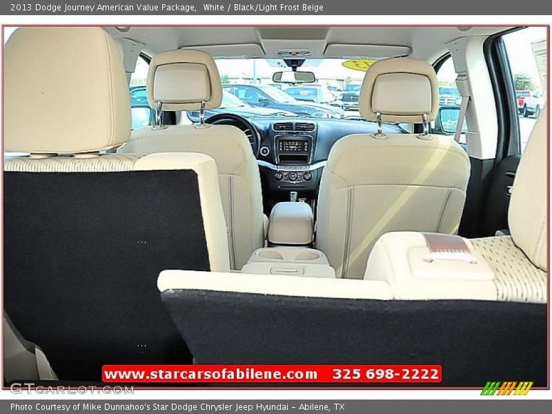 White / Black/Light Frost Beige 2013 Dodge Journey American Value Package