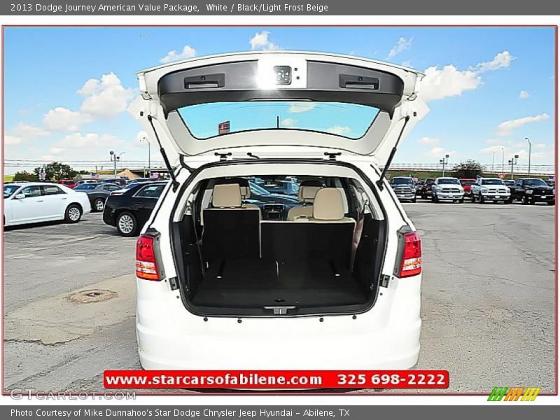 White / Black/Light Frost Beige 2013 Dodge Journey American Value Package