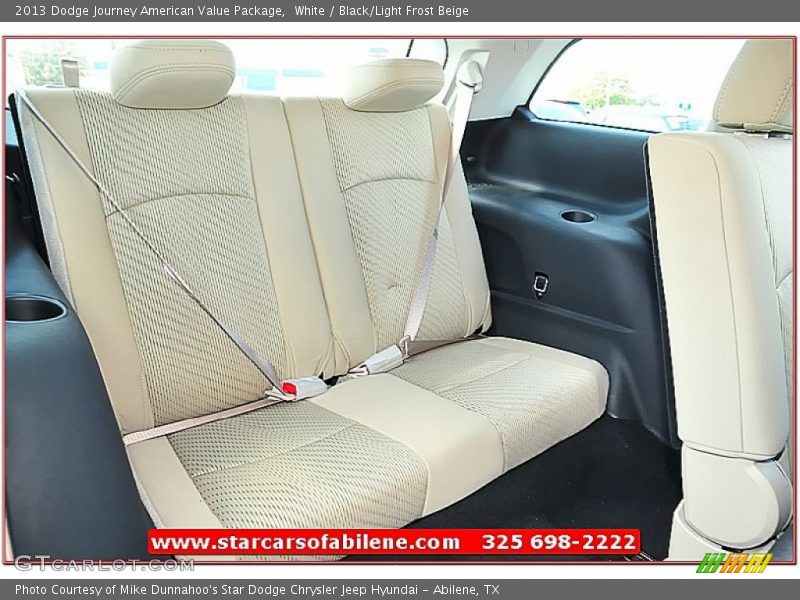 White / Black/Light Frost Beige 2013 Dodge Journey American Value Package