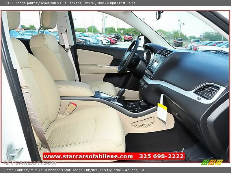 White / Black/Light Frost Beige 2013 Dodge Journey American Value Package