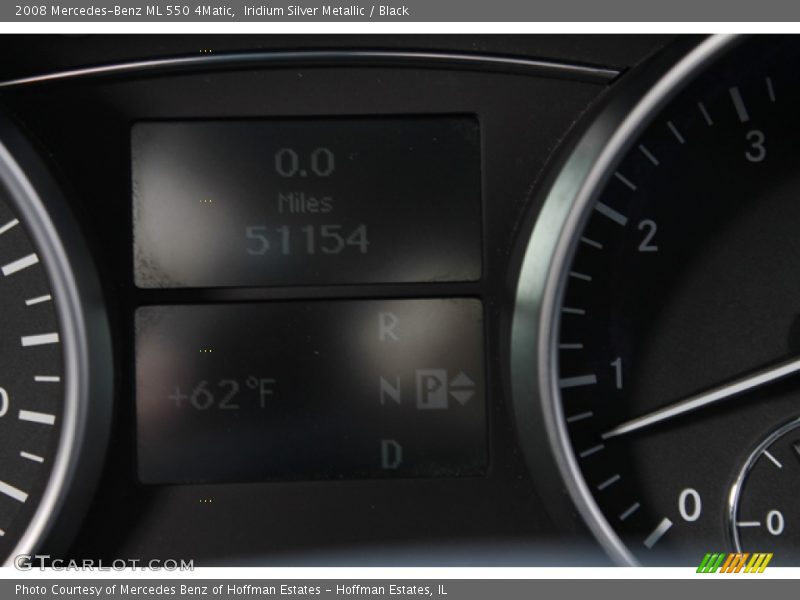 Iridium Silver Metallic / Black 2008 Mercedes-Benz ML 550 4Matic