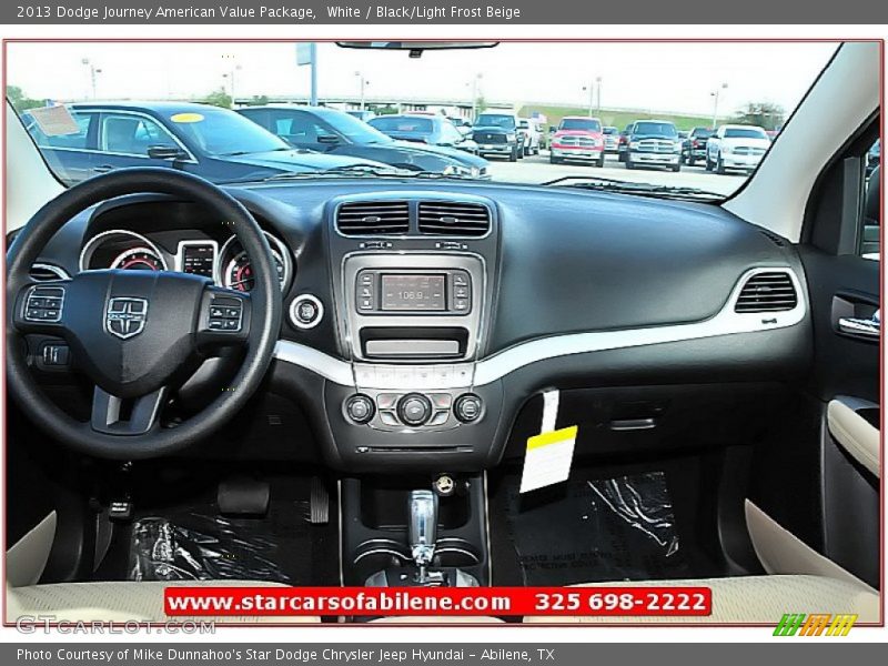 White / Black/Light Frost Beige 2013 Dodge Journey American Value Package